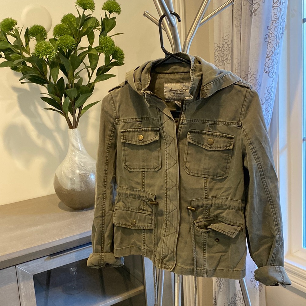 American rag Olive green cargo jacket